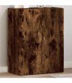 vidaXL File Cabinet Smoked Oak 60x32x77.5 cm Engineered Wood — Size: 60 x 32 x 77.5 cm