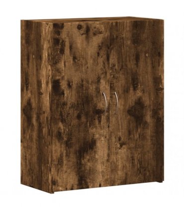 vidaXL File Cabinet Smoked Oak 60x32x77.5 cm Engineered Wood — Size: 60 x 32 x 77.5 cm