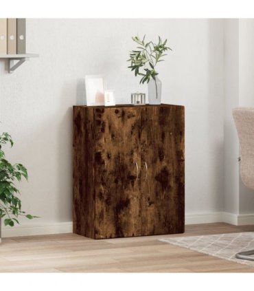 vidaXL File Cabinet Smoked Oak 60x32x77.5 cm Engineered Wood — Size: 60 x 32 x 77.5 cm