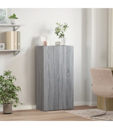 vidaXL File Cabinet Grey Sonoma 60x32x115 cm Engineered Wood — Size: 60 x 32 x 115 cm