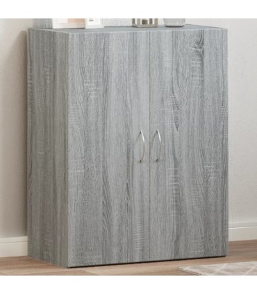 vidaXL File Cabinet Grey Sonoma 60x32x77.5 cm Engineered Wood — Size: 60 x 32 x 77.5 cm