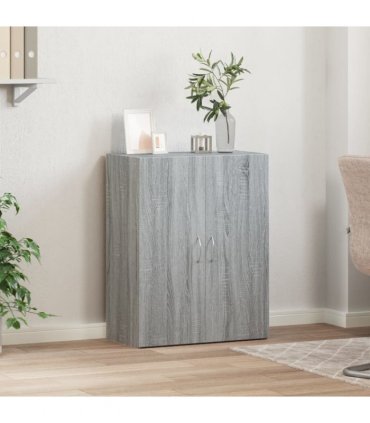 vidaXL File Cabinet Grey Sonoma 60x32x77.5 cm Engineered Wood — Size: 60 x 32 x 77.5 cm
