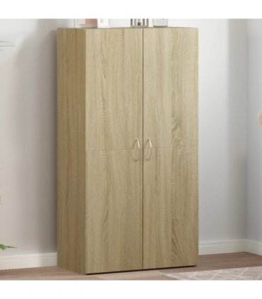 vidaXL File Cabinet Sonoma Oak 60x32x115 cm Engineered Wood — Size: 60 x 32 x 115 cm