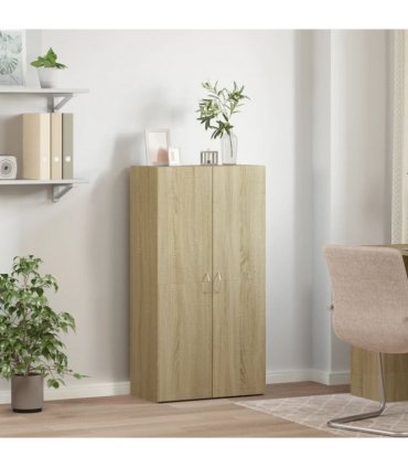 vidaXL File Cabinet Sonoma Oak 60x32x115 cm Engineered Wood — Size: 60 x 32 x 115 cm