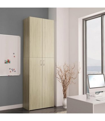 vidaXL Office Cabinet | Sonoma oak | Engineered wood | 190 cm height — Size: 60 x 32 x 190 cm