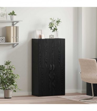 vidaXL Office Cabinet Black Oak 60 x 32 x 115 cm Engineered Wood