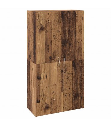 vidaXL Office Cabinet Old Wood 60 x 32 x 115 cm Engineered Wood
