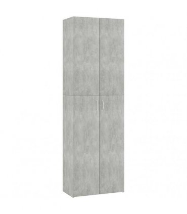 vidaXL Office Cabinet | Concrete grey | Engineered wood | Tall storage — Size: 60 x 32 x 190 cm