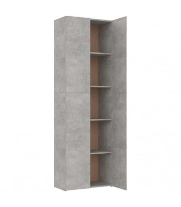 vidaXL Office Cabinet | Concrete grey | Engineered wood | Tall storage — Size: 60 x 32 x 190 cm