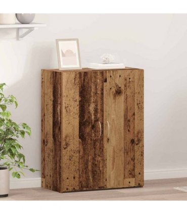 vidaXL Office Cabinet Old Wood 70 x 32 x 77.5 cm Engineered Wood — Size: 60 x 32 x 77.5 cm
