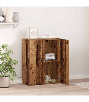 vidaXL Office Cabinet Old Wood 70 x 32 x 77.5 cm Engineered Wood — Size: 60 x 32 x 77.5 cm