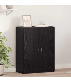 vidaXL Office Cabinet Black Oak 70 x 32 x 77.5 cm Engineered Wood — Size: 60 x 32 x 77.5 cm