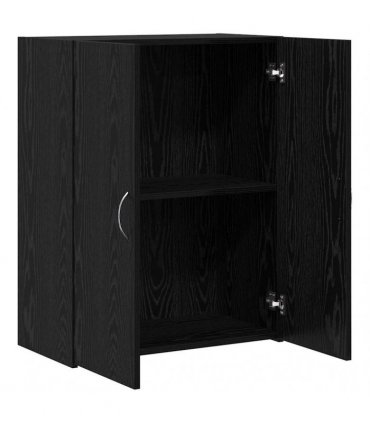 vidaXL Office Cabinet Black Oak 70 x 32 x 77.5 cm Engineered Wood — Size: 60 x 32 x 77.5 cm