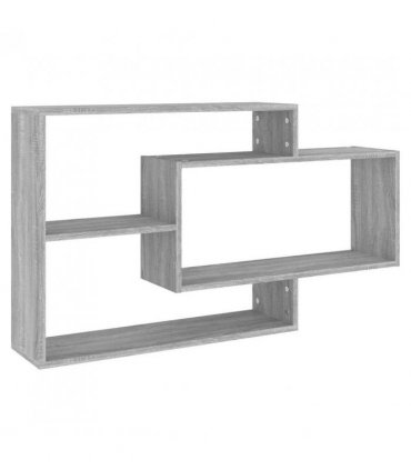 vidaXL Wall Shelf Grey Sonoma 104x20x58.5 cm Engineered Wood