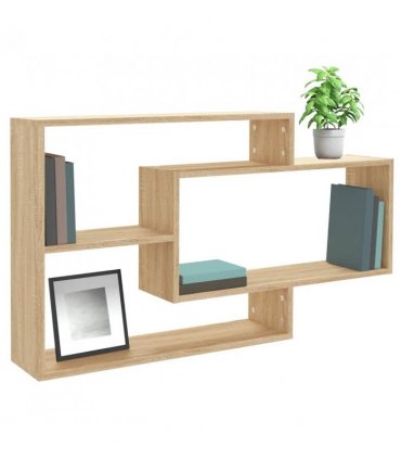 vidaXL Wall Shelf Sonoma Oak 104x20x58.5 cm Engineered Wood