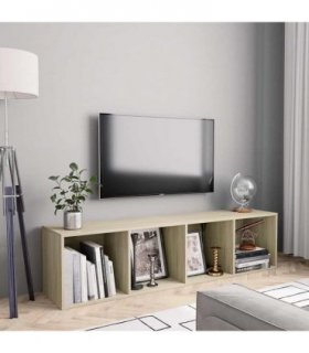 vidaXL Book Cabinet/TV Cabinet Sonoma Oak 143x30x36 cm