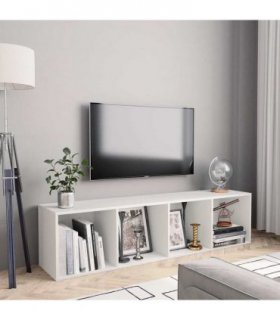 vidaXL Book Cabinet/TV Cabinet White 143x30x36 cm