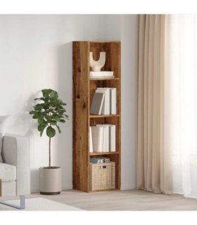 vidaXL Book Cabinet/TV Cabinet Old Wood 36x30x143cm Engineered Wood