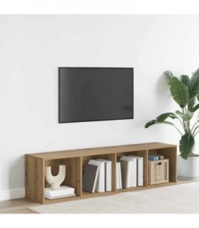 vidaXL Book Cabinet/TV Cabinet Artisan Oak 36x30x143cm Engineered Wood
