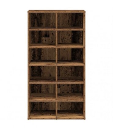 vidaXL Shoe Rack Old Wood 54x34x100.5 cm Engineered Wood