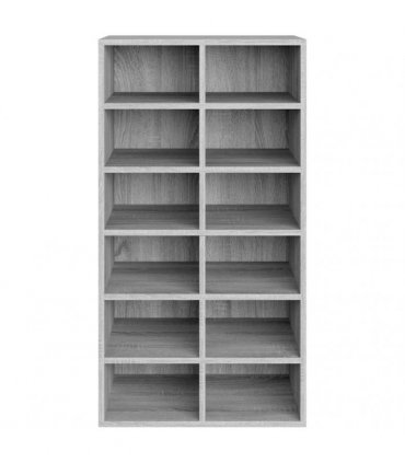 vidaXL Shoe Rack Grey Sonoma 54x34x100.5 cm Engineered Wood