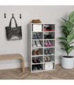 vidaXL Shoe Rack Concrete Grey 54x34x100.5 cm Engineered Wood