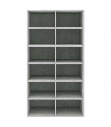 vidaXL Shoe Rack Concrete Grey 54x34x100.5 cm Engineered Wood