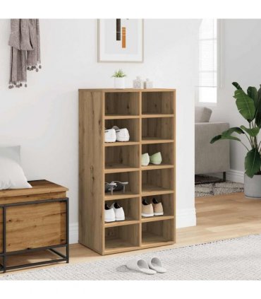 vidaXL Shoe Rack Artisan Oak 54x34x100.5 cm Engineered Wood