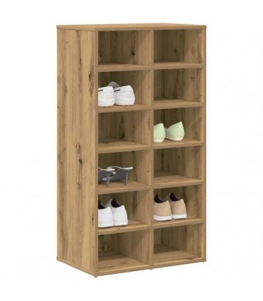 vidaXL Shoe Rack Artisan Oak 54x34x100.5 cm Engineered Wood