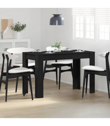 vidaXL Dining Table Black Oak 120x60x76 cm Engineered Wood