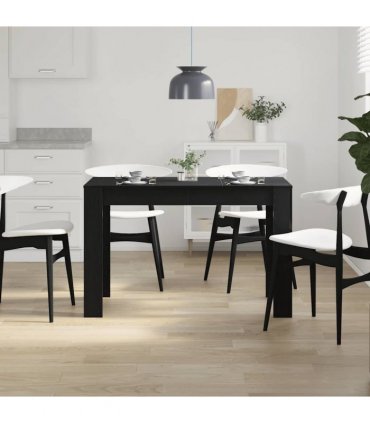 vidaXL Dining Table Black Oak 120x60x76 cm Engineered Wood