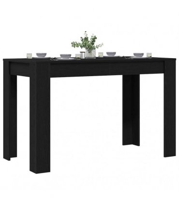 vidaXL Dining Table Black Oak 120x60x76 cm Engineered Wood