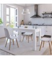 vidaXL Dining Table | White | Engineered wood | 120 x 60 x 76 cm | Minimalistic