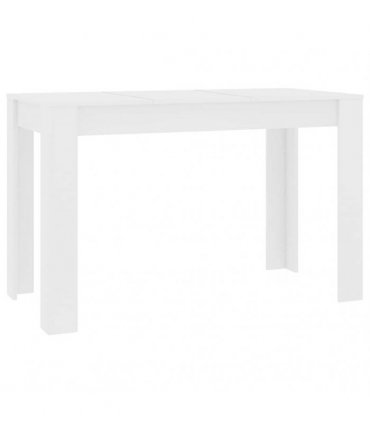 vidaXL Dining Table | White | Engineered wood | 120 x 60 x 76 cm | Minimalistic