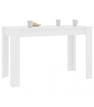 vidaXL Dining Table | White | Engineered wood | 120 x 60 x 76 cm | Minimalistic
