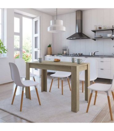vidaXL Dining Table | Sonoma Oak | Engineered Wood | 120x60x76 cm | Minimalistic