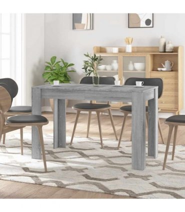 vidaXL Dining Table Grey Sonoma 120x60x76 cm Engineered Wood