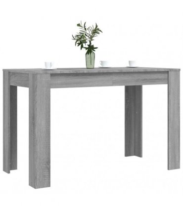 vidaXL Dining Table Grey Sonoma 120x60x76 cm Engineered Wood