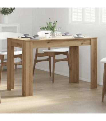 vidaXL Dining Table Artisan Oak 120x60x76 cm Engineered Wood