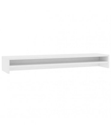 vidaXL Monitor Stand White 100x24x13 cm Engineered Wood