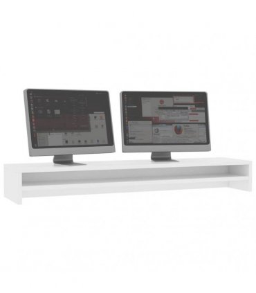 vidaXL Monitor Stand White 100x24x13 cm Engineered Wood