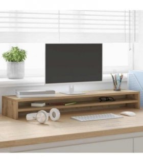 vidaXL Monitor Stand Artisan Oak 100x24x13 cm Engineered Wood