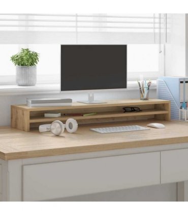 vidaXL Monitor Stand Artisan Oak 100x24x13 cm Engineered Wood