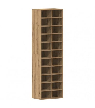 vidaXL Shoe Cabinet Artisan Oak 54x34x183 cm Engineered Wood — Colour: artisian oak