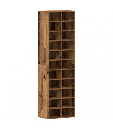 vidaXL Shoe Cabinet Old Wood 54x34x183 cm Engineered Wood