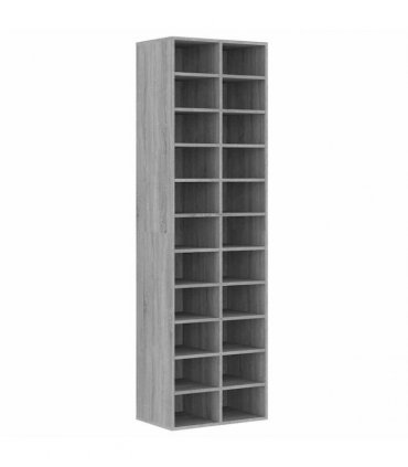 vidaXL Shoe Cabinet Grey Sonoma 54x34x183 cm Engineered Wood