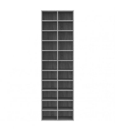 vidaXL Shoe Cabinet Grey Sonoma 54x34x183 cm Engineered Wood