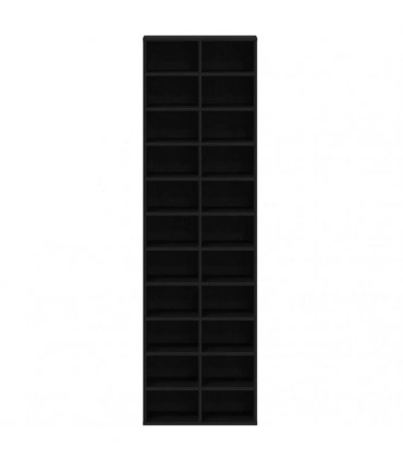 vidaXL Shoe Cabinet Black Oak 54x34x183 cm Engineered Wood
