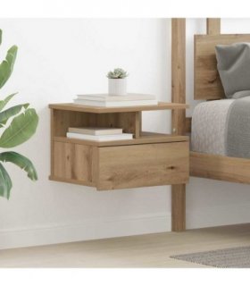vidaXL Floating Nightstand Artisan Oak 40 x 31 x 28 cm Engineered Wood