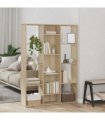 vidaXL Room Divider/Book Cabinet Sonoma Oak 100x24x140 cm Engineered Wood